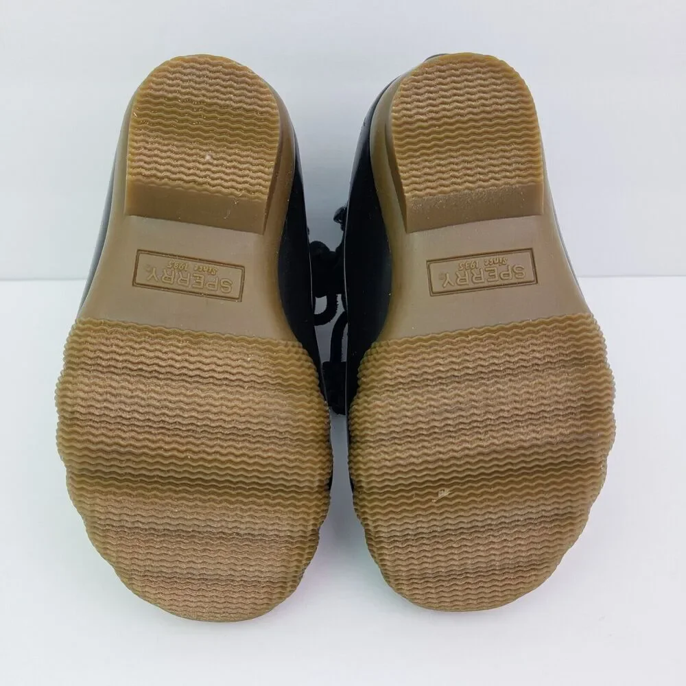 Sperry Top Sider Saltwater Toddler Size 6 Black Quilted Waterproof Duck Boots